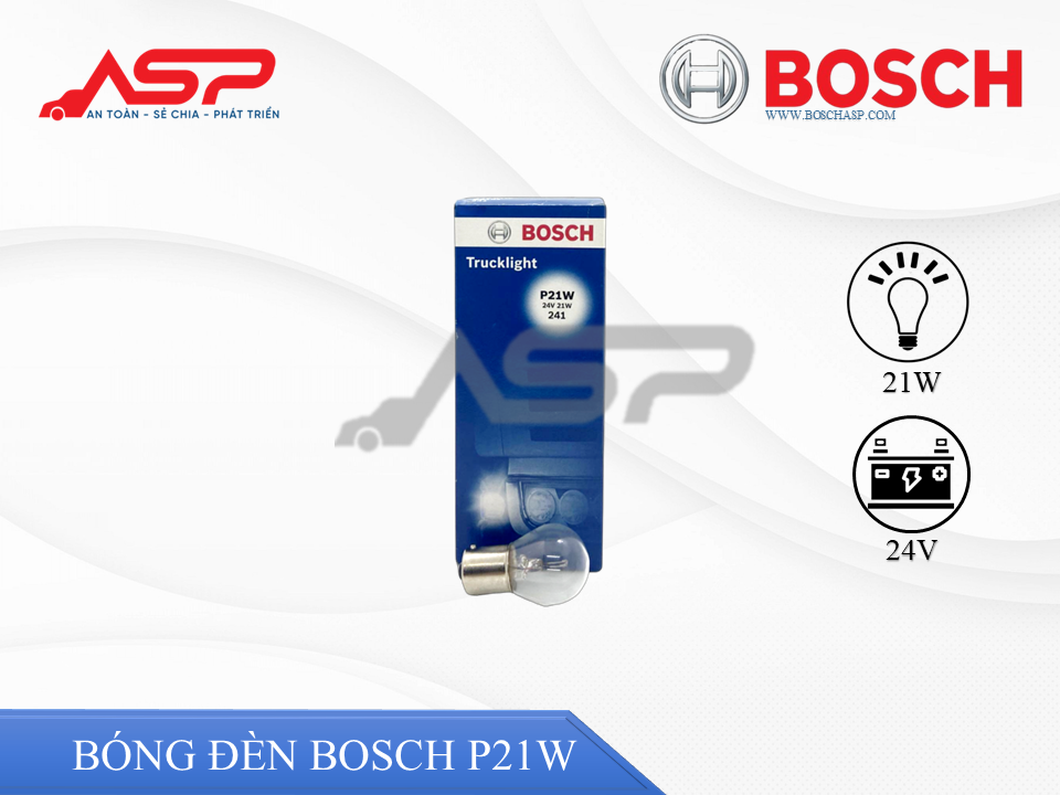 Bóng Đèn BOSCH Halogen P21W (1Tim) 24V
