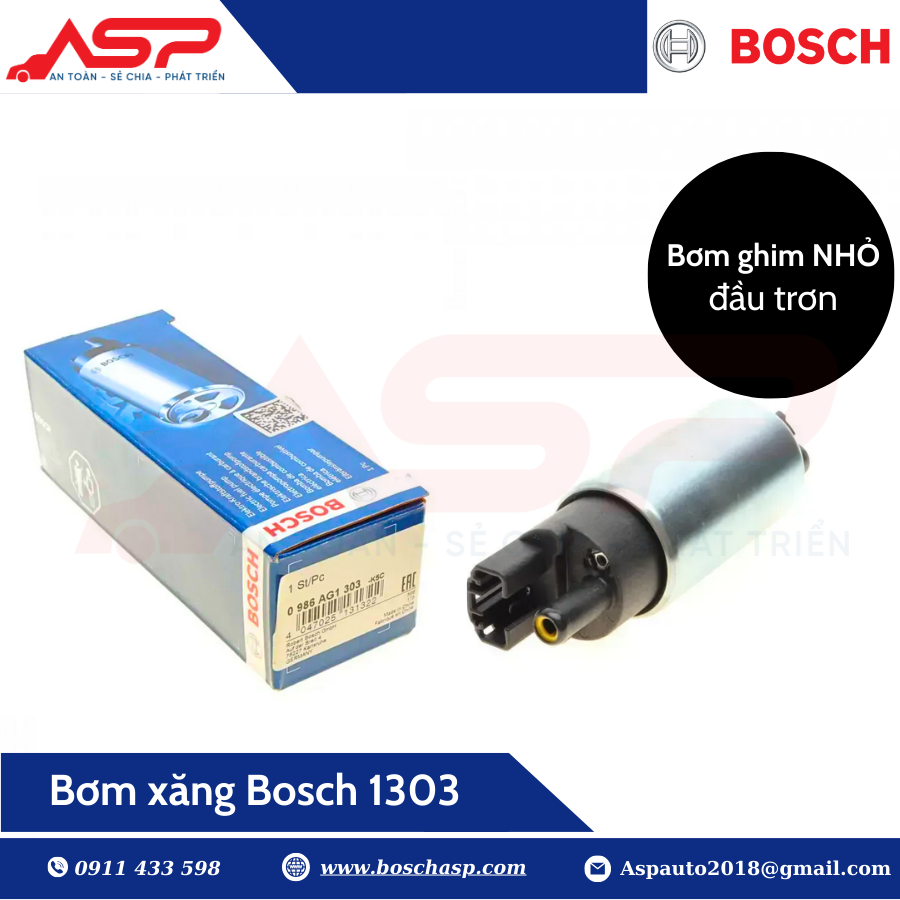 Bơm Xăng ghim nhỏ BOSCH 1303 (0986AG1303) - Ảnh 2