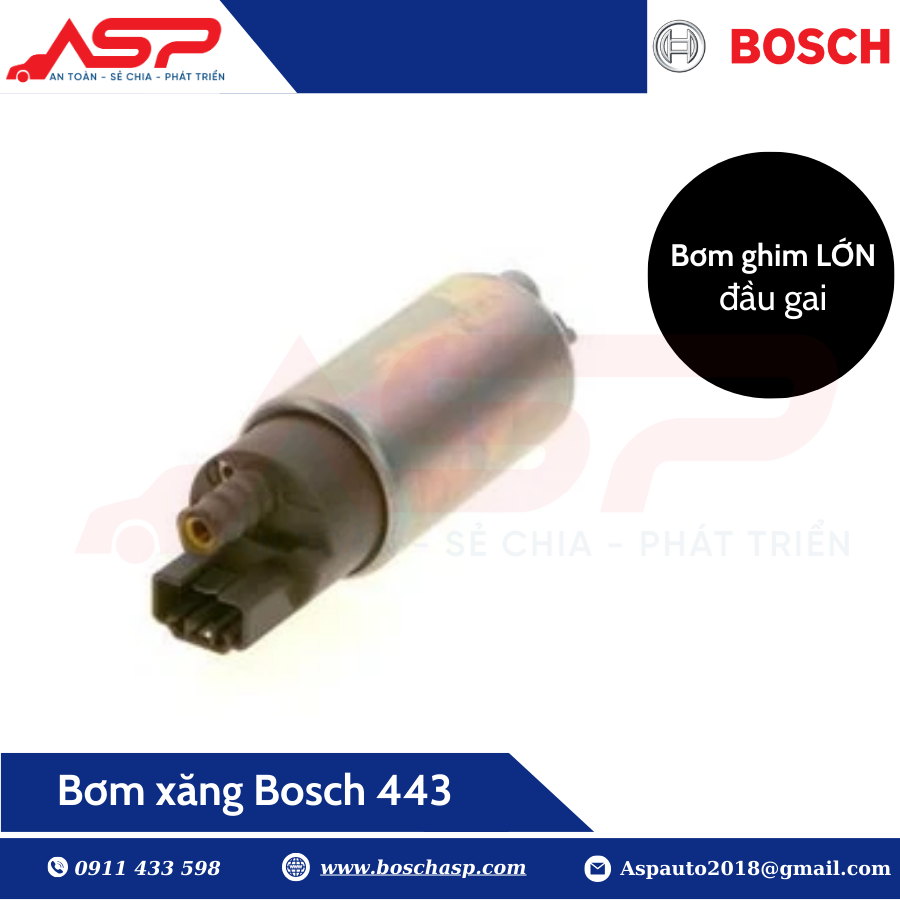 Bơm xăng ghim lớn gai Bosch 443 (0580453443) - Ảnh 3