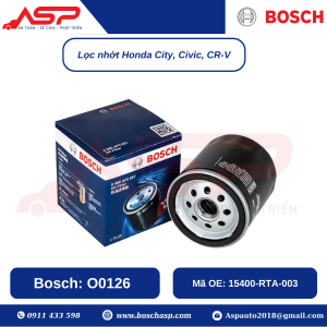 Lọc Nhớt BOSCH O0126 cho Honda City, Civic, CR-V