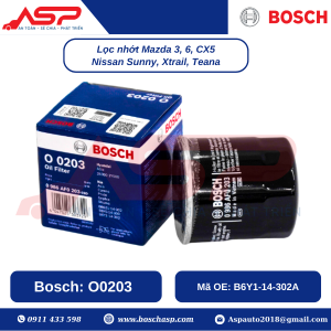 Lọc Nhớt BOSCH O0203 cho Mazda 3, Mazda 6, CX-5