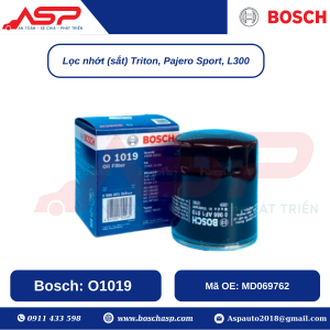 Lọc Nhớt BOSCH O1019 cho Mitsubishi Triton, Pajero Sport