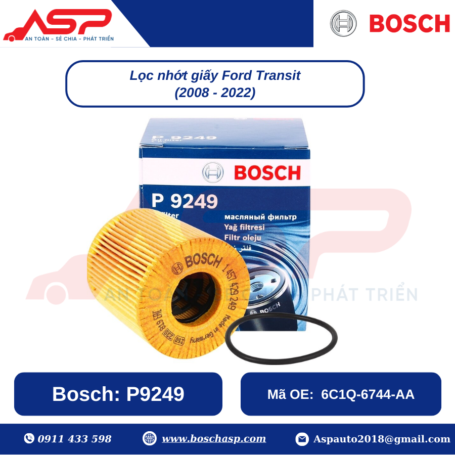 Lọc Nhớt BOSCH P9249 cho Ford Transit (08-22) - Ảnh 3