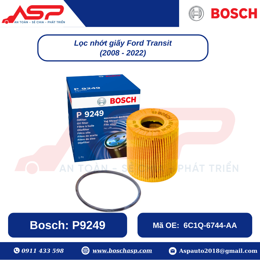Lọc Nhớt BOSCH P9249 cho Ford Transit (08-22) - Ảnh 5