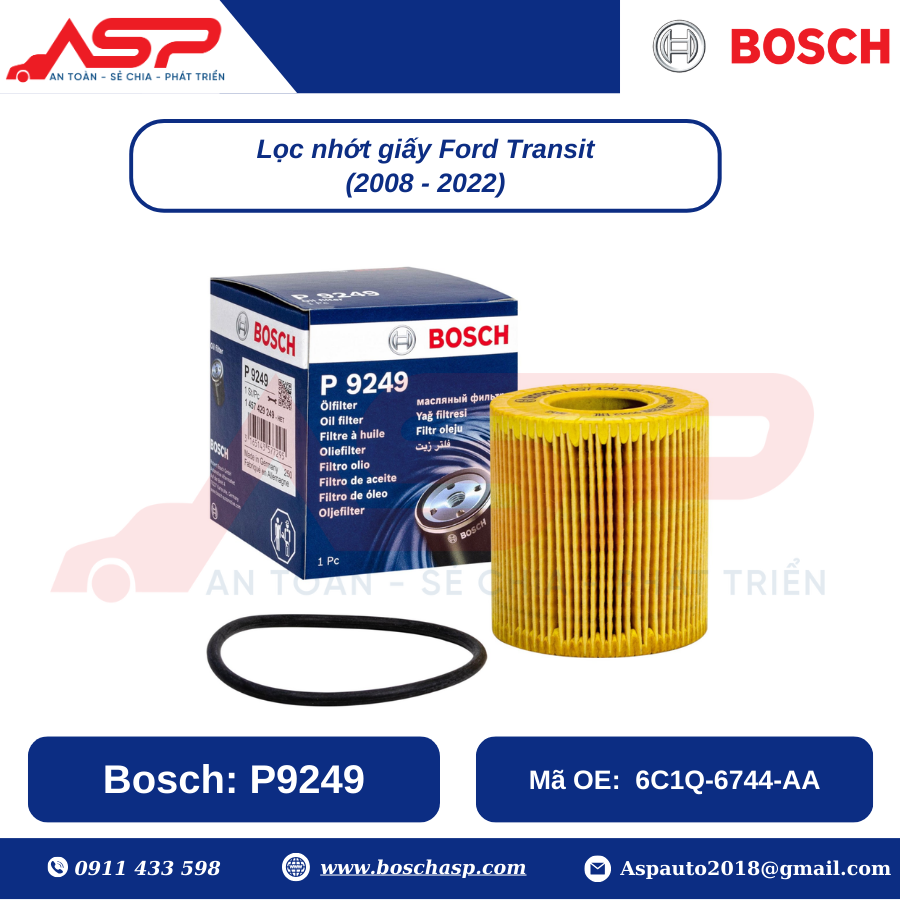 Lọc Nhớt BOSCH P9249 cho Ford Transit (08-22) - Ảnh 4