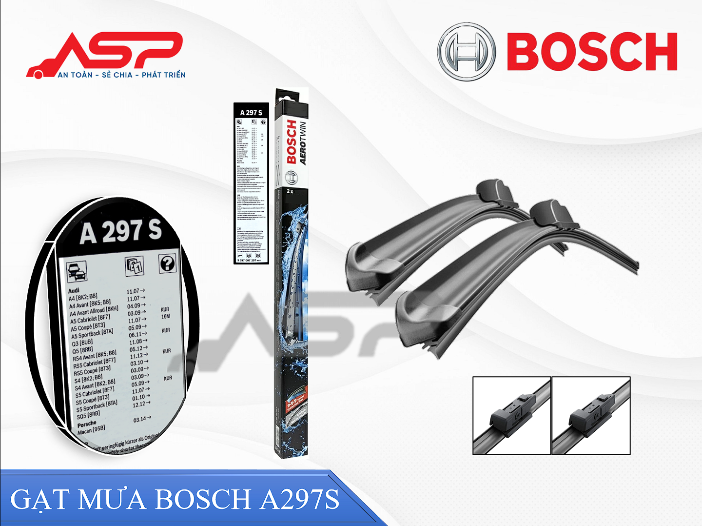 Gạt Mưa Bosch Audi, Vinfast Lux SA - A297S
