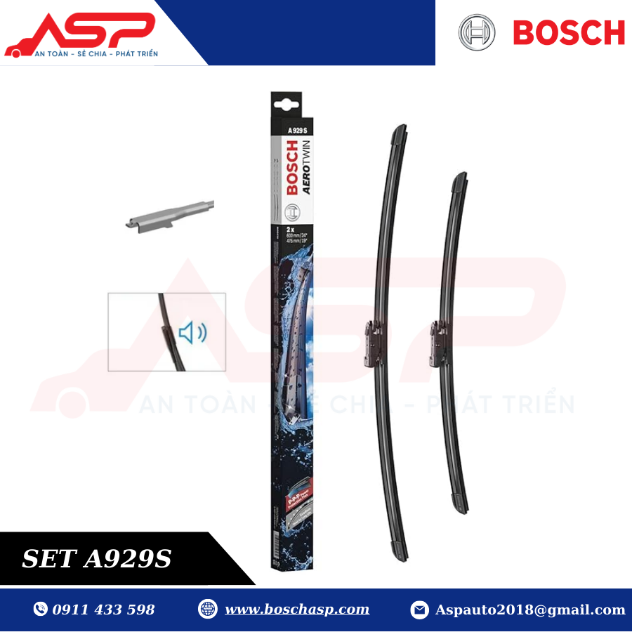Gạt Mưa Bosch A929S Dòng Aerotwin Set cho BMW 320i - Ảnh 7