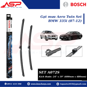 Gạt Mưa BOSCH A072S AERO TWIN SET - BMW 335i (07 - 13)