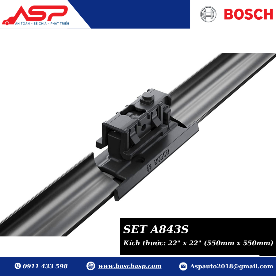 Gạt Mưa Bosch Mercedes C, GLC - A843S - Ảnh 5