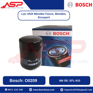 Lọc Nhớt BOSCH O0209 chuyên Ford Focus, Ecosport, Mondeo
