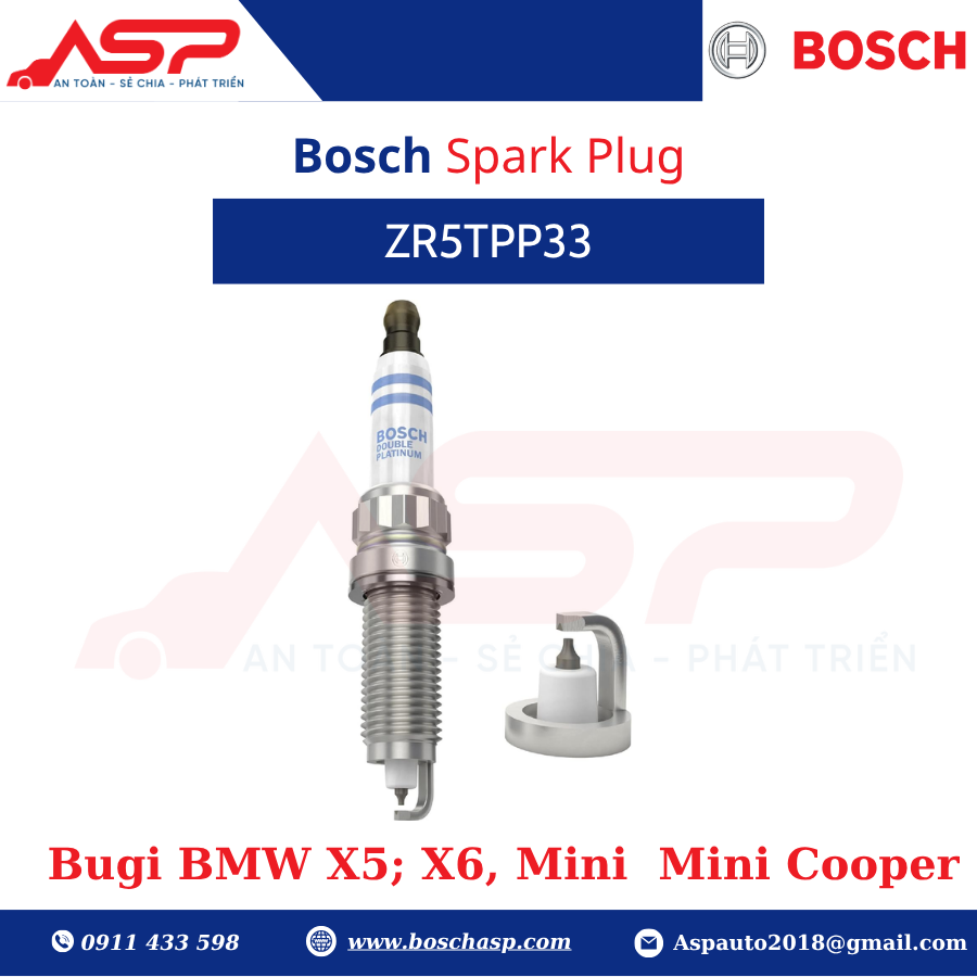 Bugi BOSCH ZR5TPP33 cho BMW, Mini - Double Platinum - Ảnh 3
