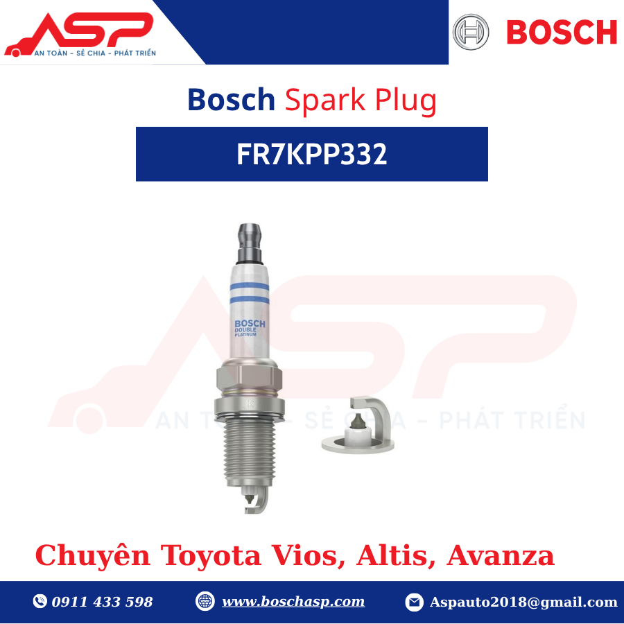 Bugi BOSCH Vios đời cũ- Double Platinium - FR7KPP332 - Ảnh 4