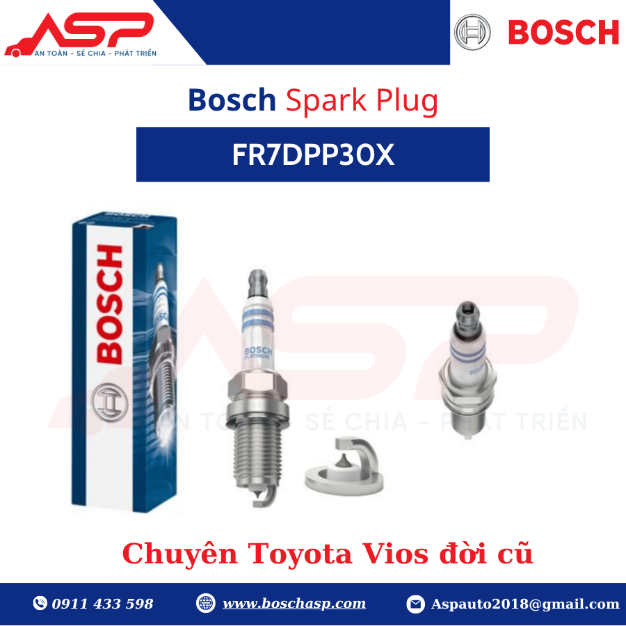 Bugi BOSCH Vios đời cũ- Double Platinium - FR7DPP30X - Ảnh 3