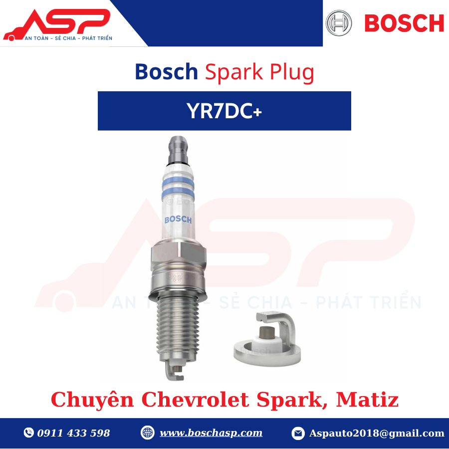 Bugi BOSCH YR7DC+ (0242135515) Chuyên Chevrolet Spark, Matiz - Ảnh 3