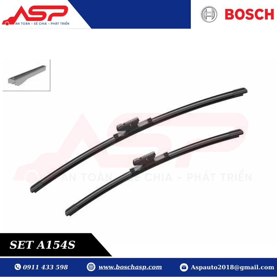 Gạt mưa Chevrolet Colorado Bosch A154S - Aero Twin Set cao cấp - Ảnh 4