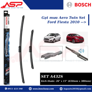Gạt Mưa Bosch A432S (3397007432) Cho Ford Fiesta 2009 -->