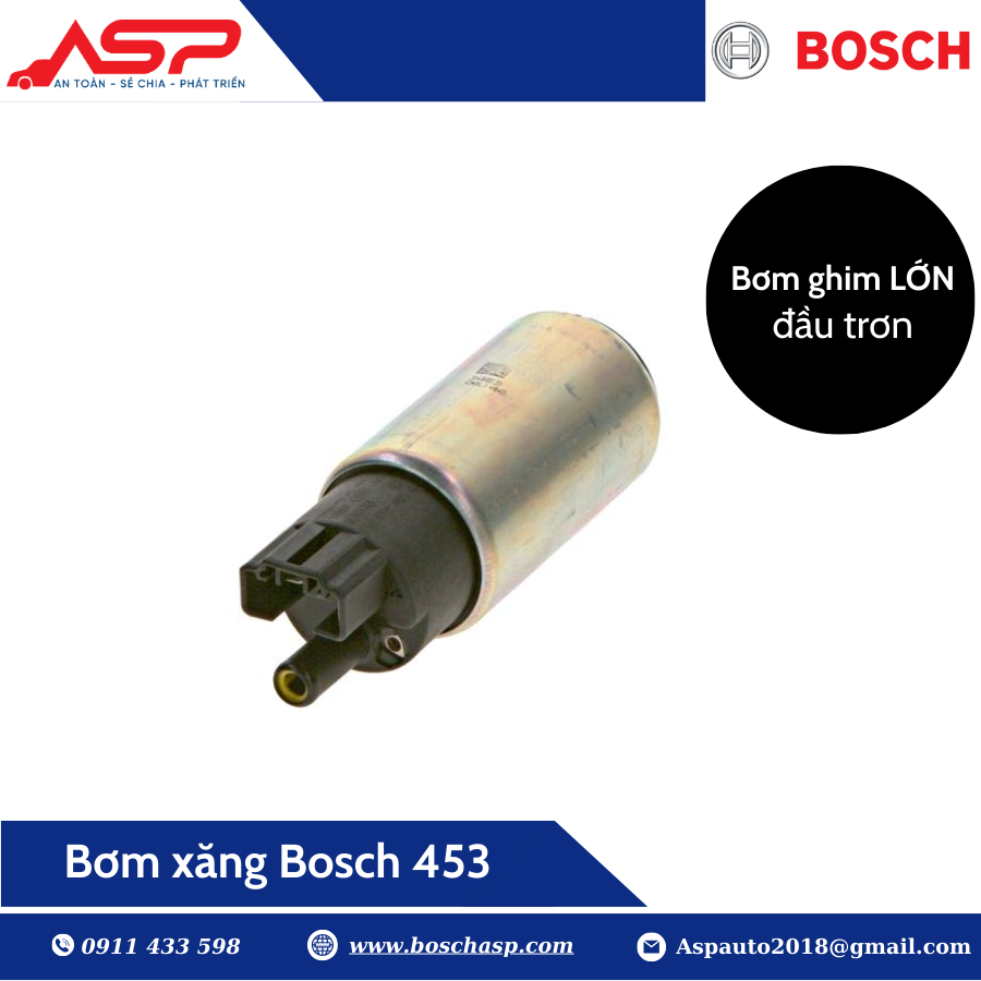 Bơm xăng ghim lớn trơn Bosch 453 (0580453453) - Ảnh 4