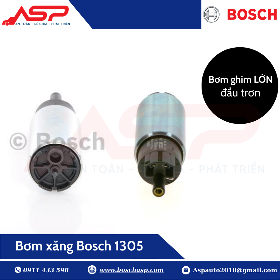 Bơm xăng ghim lớn trơn Bosch 1305 (0986AG1305) - Ảnh 2