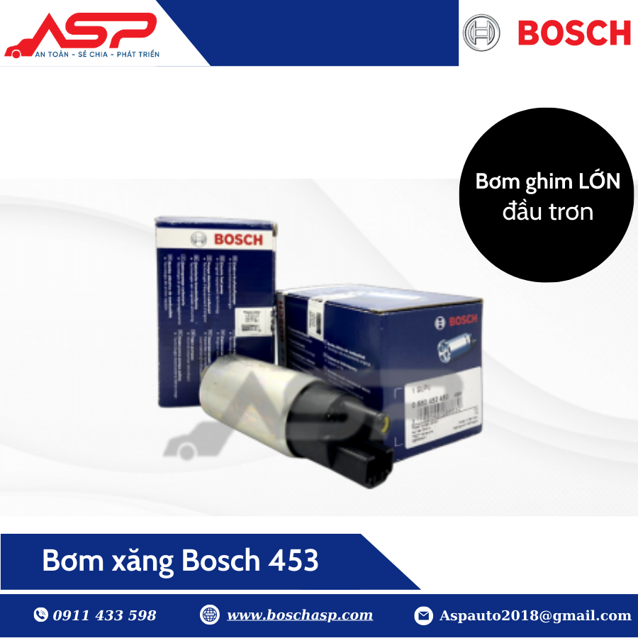 Bơm xăng ghim lớn trơn Bosch 453 (0580453453) - Ảnh 3