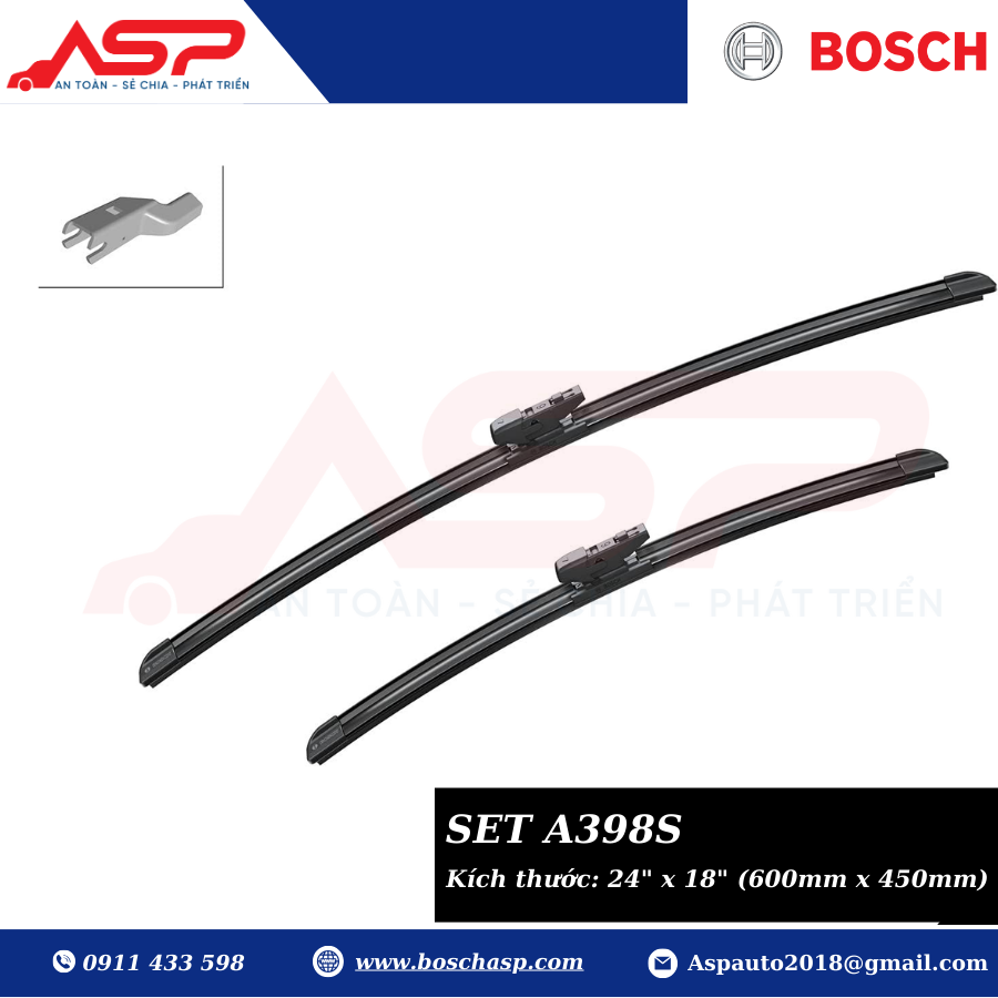 Gạt mưa Bosch A398S cho Mazda Cx5, CX8 2018 -> - Ảnh 5