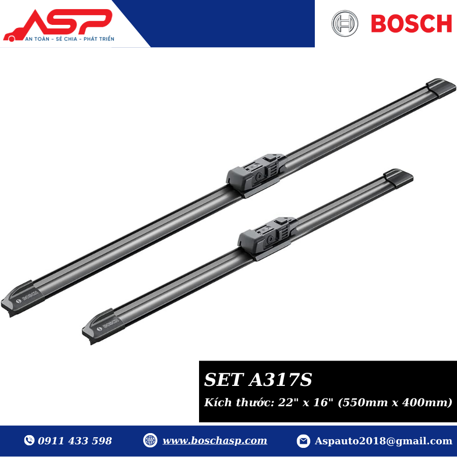 Gạt Mưa Bosch A317S Cho Ford Ecosport 2016 --> - Ảnh 3