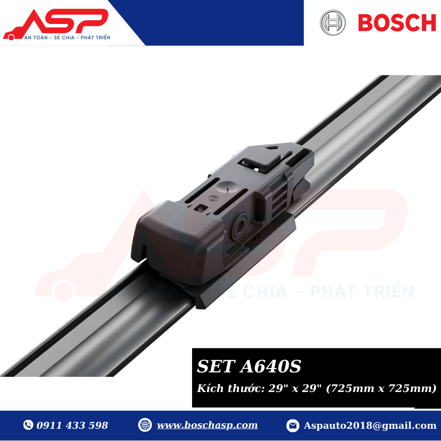 Gạt Mưa Bosch A640S (29"-29") Cho Ford Focus 2013 - 2019 - Ảnh 4