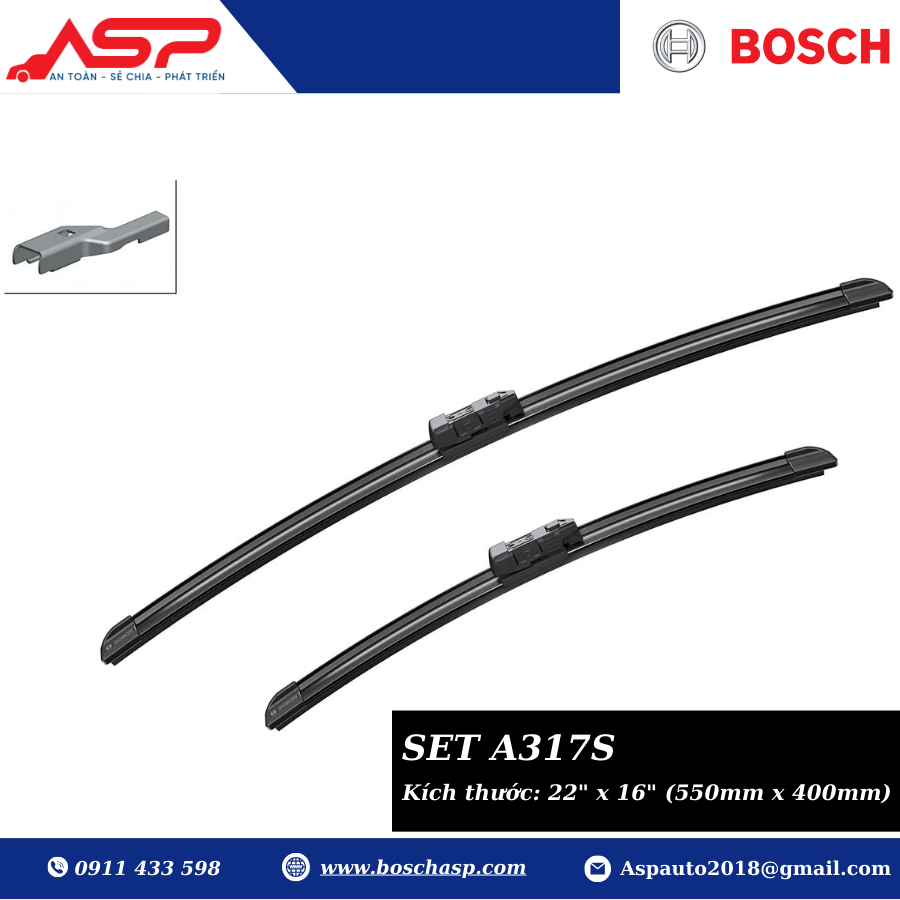 Gạt Mưa Bosch A317S Cho Ford Ecosport 2016 --> - Ảnh 4