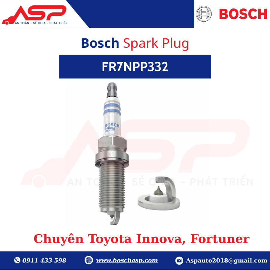 Bugi BOSCH FR7NPP332 (0242236510) Innova, Fortuner Double Platinum - Ảnh 3