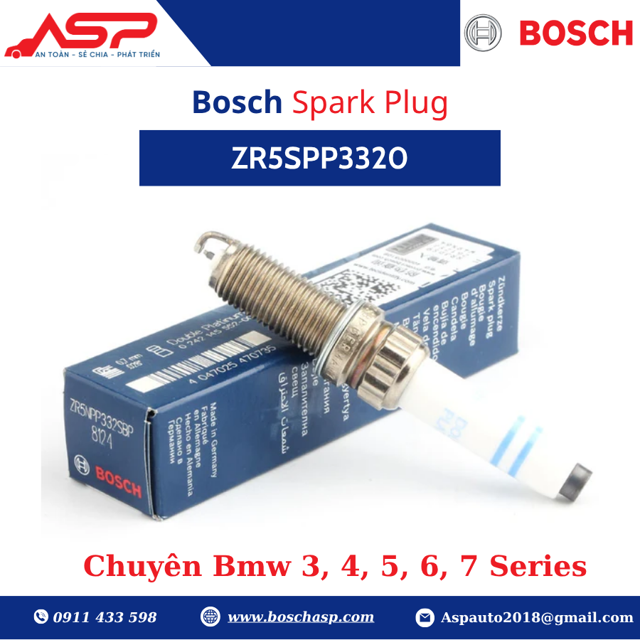 Bugi BOSCH Típ Bông ZR5SPP3320 (0242145555)- Platinum Chuyên BMW 320i - Ảnh 4