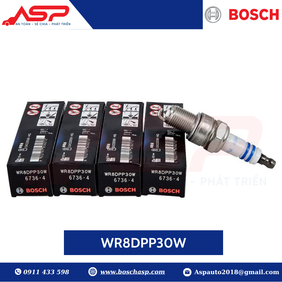 Bugi BOSCH Típ Lớn WR8DPP30W (0242230599)-Captiva, Zace, Hiace - Ảnh 4