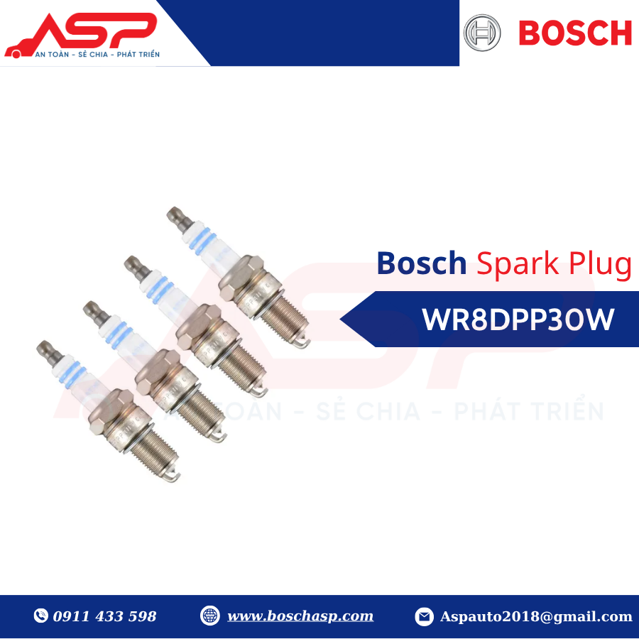 Bugi BOSCH Típ Lớn WR8DPP30W (0242230599)-Captiva, Zace, Hiace - Ảnh 2
