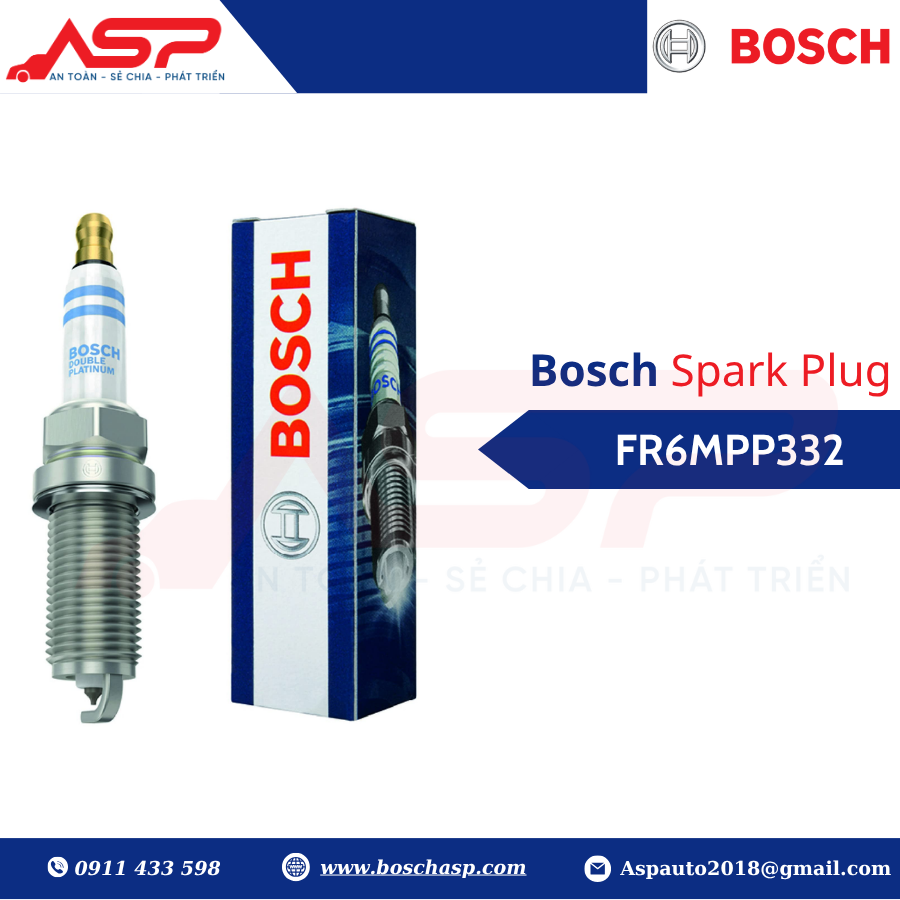 Bugi BOSCH FR6MPP332 (0242240619)-Double Platinum Chuyên Mer C, E Class - Ảnh 2