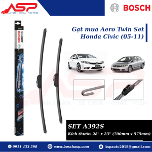 Gạt mưa BOSCH A392S (3397007392) Chuyên Honda Civic (05-11)
