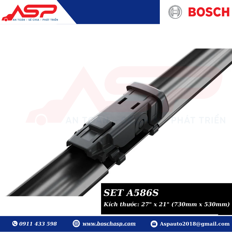 Gạt mưa BOSCH A586S (3397007586) Chuyên Audi A8, Q7 đời mới - Ảnh 3