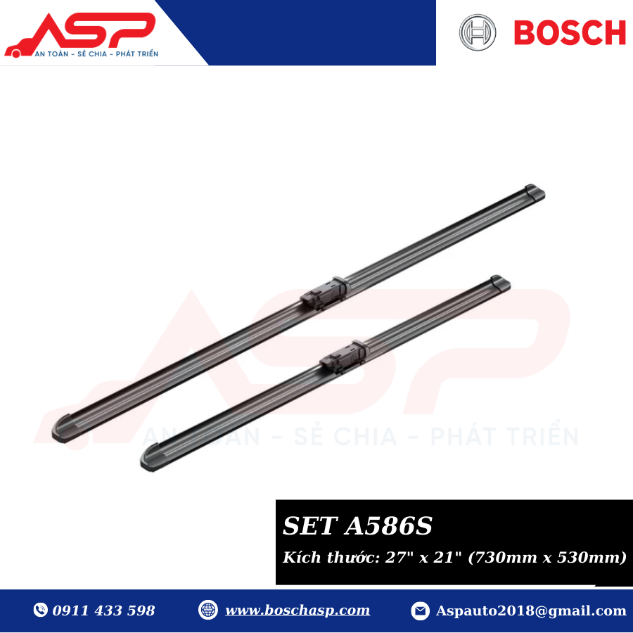 Gạt mưa BOSCH A586S (3397007586) Chuyên Audi A8, Q7 đời mới - Ảnh 4