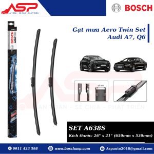 Gạt mưa BOSCH A638S (3397007638) Chuyên Audi A7, Q6