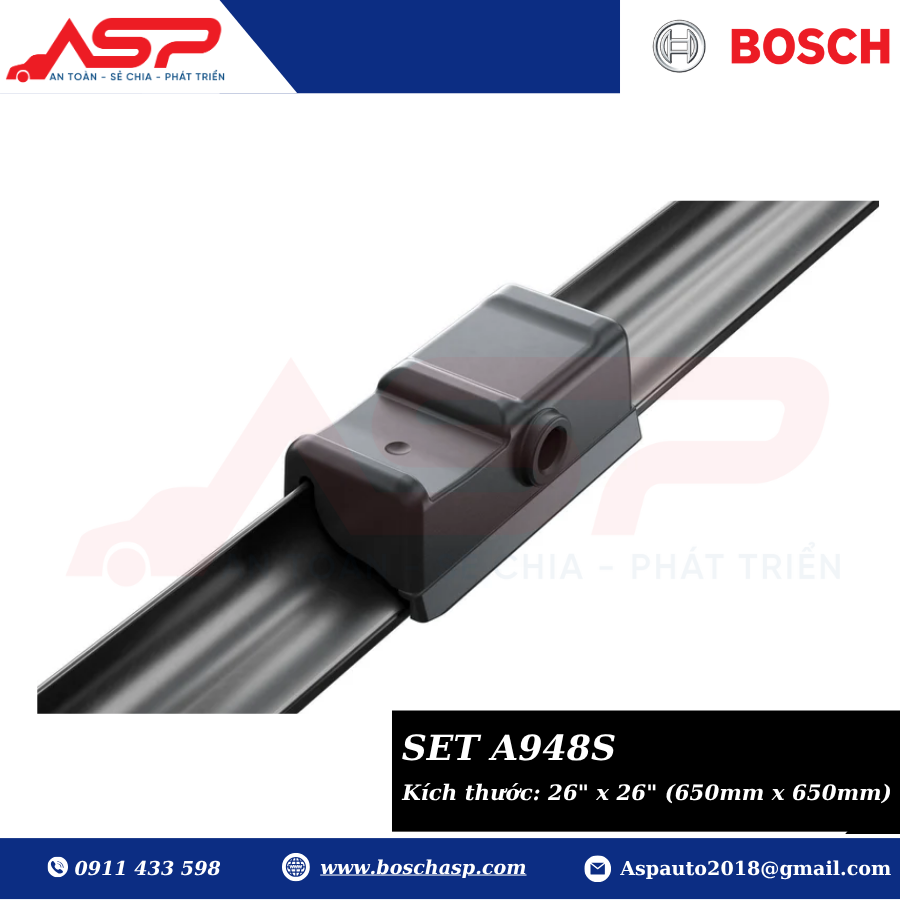 Gạt mưa BOSCH A948S (3397118948) Chuyên Mercede E-Class, S-Class - Ảnh 4