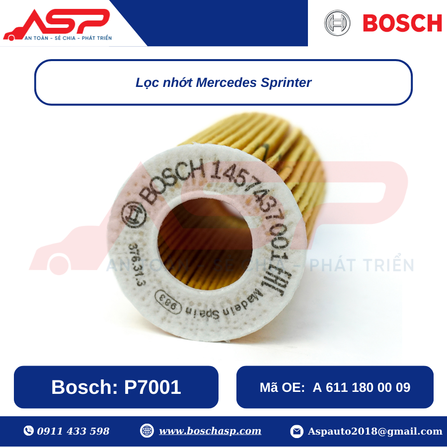 Lọc Nhớt BOSCH P7001 Cho Mercedes Sprinter - Ảnh 2
