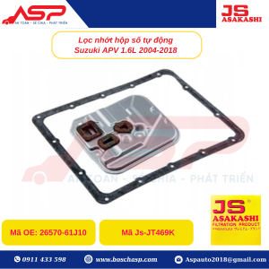 JS-JT469K lọc nhớt hộp số tự động Suzuki APV 1.6L 04-18 Js Asakashi mã OE 26570-61J10.