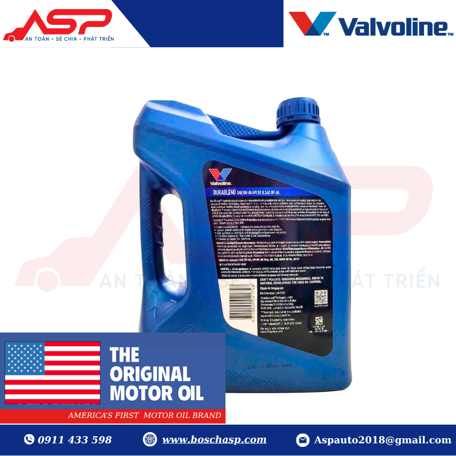 VALVOLINE DURABLEND SAE 5W-30 API SP; ILSAC GF-6A- 4L (SYNTHETIC) - Ảnh 3
