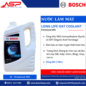 Nước Làm Mát Bosch Xanh Dương Long Life OAT Premix 50%